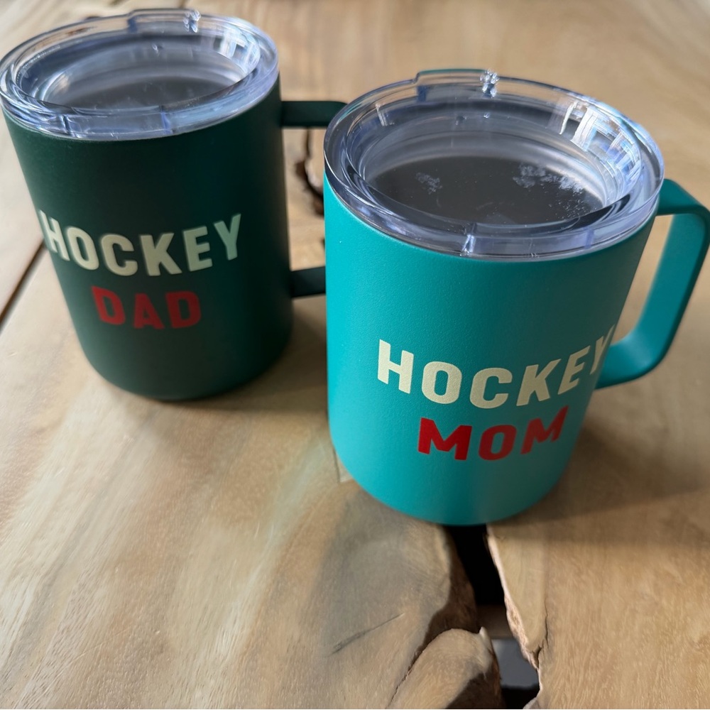 Hockey Mom and Dad Mug Set - Teal and Green (NEW) - Picture 3 of 5